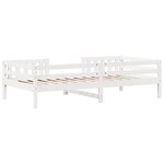 vidaXL Cadre de lit sans matelas blanc 90x190 cm bois de pin massif