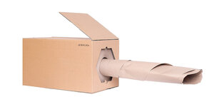 Lot de 2 rouleaux de papier de calage en kraft brun 20cm x 250m