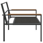 vidaXL Salon de jardin avec coussins 4 Pièces anthracite acier