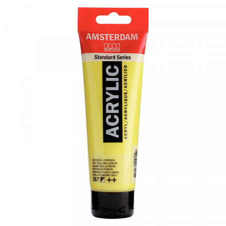 Peinture acrylique en tube - jaune azo citron - 120ml - amsterdam