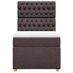 vidaXL Sommier à lattes de lit avec matelas Marron foncé 80x200 cm