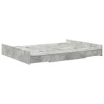 vidaXL Cadre de lit avec rangement avec tiroir Gris béton 135 x 190 cm