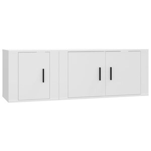 vidaXL Ensemble de meubles TV 2 Pièces Blanc Bois d'ingénierie