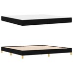 vidaXL Lit à ressorts avec matelas Noir 200 x 200 cm tissu