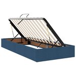 vidaXL Lit avec rangement et matelas Bleu 100 x 200 cm Polyester