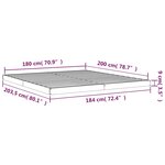 vidaXL Cadre de lit blanc 180x200 cm Super King bois de pin massif