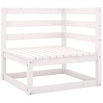 vidaXL Canapés d'angle de jardin 2 Pièces Blanc Bois de pin massif