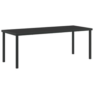 vidaXL Table de Jardin Noir 200 x 80 x 73 cm Teck massif