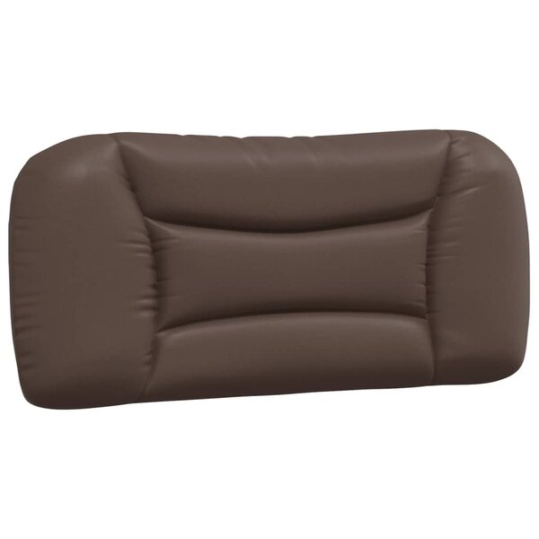 vidaXL Coussin de tête de lit marron 80 cm similicuir
