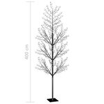 vidaXL Sapin de Noël 1200 LED bleu Cerisier en fleurs 400 cm