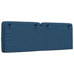 vidaXL Coussin de tête de lit bleu 140 cm tissu