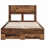 vidaXL Cadre de lit Bois ancien 120 x 190 cm Bois d'ingénierie