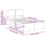 vidaXL Cadre de lit avec tête de lit Béton 120 x 190 cm Pin massif