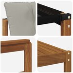 vidaXL Ensemble de canapés d'extérieur 6 Pièces Gris Naturel et Clair