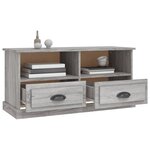 vidaXL Meuble TV sonoma gris 93x35 5x45 cm bois d'ingénierie