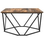 vidaXL Table basse Chêne fumé 80 x 80 x 45 cm
