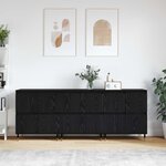 vidaXL Armoire de rangement 3 Pièces Chêne noir 60 x 35 x 70 cm