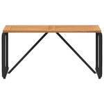 vidaXL Table de jardin Noir et Marron 80 x 40 x 40 cm polyrotin