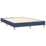 vidaXL Cadre de lit bleu 140x190 cm tissu