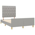vidaXL Cadre de lit sans matelas gris clair 120x200 cm tissu