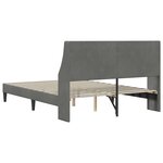 vidaXL Cadre de lit avec tête de lit Gris foncé 140 x 200 cm Velours
