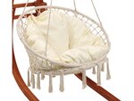 Hamac bois suspendu avec fauteuil "Canaries" - Ecru