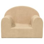 vidaXL Canapé pour enfants crème peluche douce