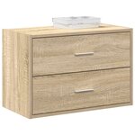 vidaXL Armoire avec 2 tiroirs chêne sonoma 60x31x40 cm bois ingénierie