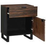 vidaXL Cabinet de chevet Noyer 50 x 33 x 60 cm bois de manguier massif