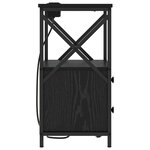 vidaXL Table de nuit avec station de chargement 2 Pièces Chêne noir