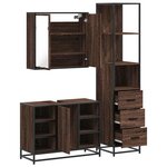 vidaXL Ensemble de meubles de salle de bain 3 Pièces Chêne marron