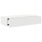 vidaXL Étagère murale avec tiroirs blanc 80x33x17 cm bois d'ingénierie