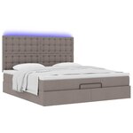 VidaXL Cadre de lit ottoman avec matelas taupe 180x200 cm tissu