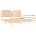 vidaXL Cadre de lit sans matelas 200x200 cm bois massif