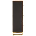 vidaXL Buffet marron et noir 40x33 5x110 cm bois massif de manguier