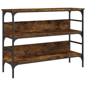 vidaXL Table console chêne fumé 100x32x75 cm bois d'ingénierie