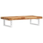 vidaXL Étagère de vasque murale acier et bois massif d'acacia
