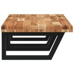 vidaXL Étagère de vasque murale acier et bois massif d'acacia