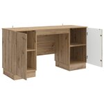 vidaXL Bureau Chêne artisanal 142 5 x 50 x 75 cm Bois d'ingénierie