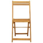 vidaXL Chaises de jardin pliantes 4 Pièces Naturel 40 x 53 x 80 cm
