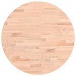 vidaXL Dessus de table Ø50x4 cm rond bois massif de hêtre