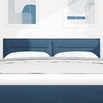 vidaXL Tête de lit LED Design Lignes Bleue 72 cm Tissu