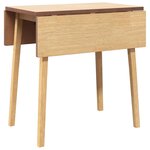 vidaXL Table à manger naturel bois massif et caoutchouc
