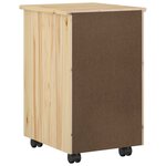 vidaXL Cabinet roulant avec roue Marron 34 x 39 x 56 cm Pin massif