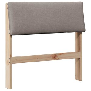 vidaXL Tête de lit capitonnée Taupe 75 cm Pin massif