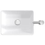 vidaXL Lavabo de salle de bains Chrome 40 5 x 30 5 x 13 cm métal