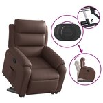 vidaXL Fauteuil inclinable marron similicuir