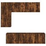 vidaXL Unités murales TV 5 Pièces chêne fumé bois d'ingénierie