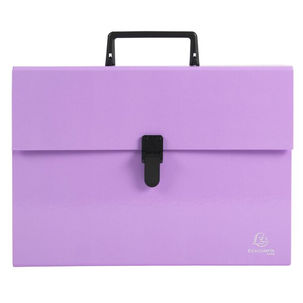 Trieur Familial À Poignée Aquarel 18 Compartiments - Mauve - Exacompta