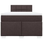 vidaXL Sommier à lattes de lit et matelas marron foncé 120x190cm tissu